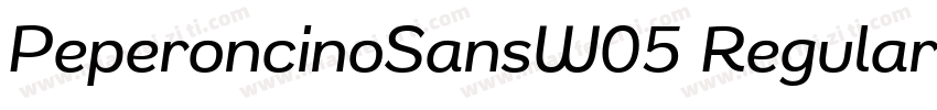 PeperoncinoSansW05 Regular Regular字体转换